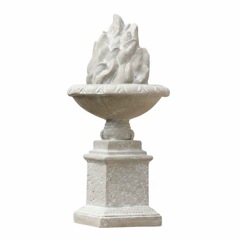 Olympia Flame Finial Outdoor Statue (21-Inch)