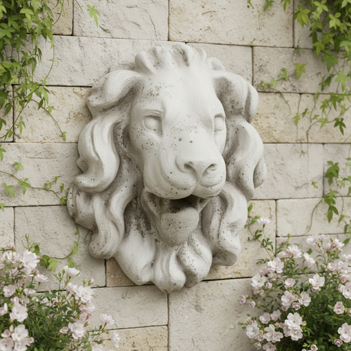 Lion Garden Statue (11 - Inch) Side Angle