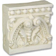 Ornate classical corbel with Baroque scrollwork, acanthus leaf motifs, and bead detailing in old world European style.