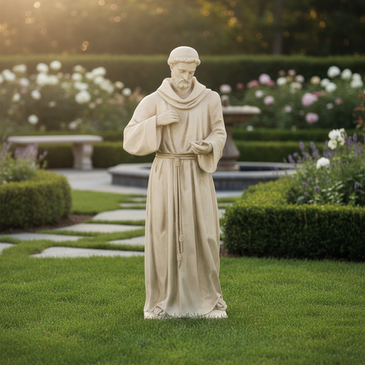 Saint Francis of Assisi Religious Statue (56 - Inch) Side Angle