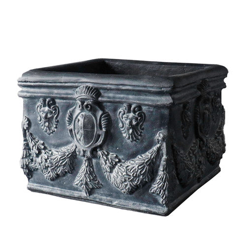 English Square Pot 11 Outdoor/Indoor Statue