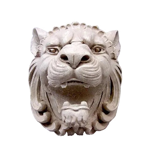 Lion Head Garden Statue (8 - Inch)