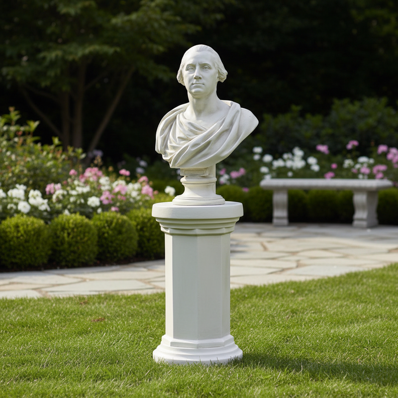 Hex Column Outdoor Statue (29-Inch)