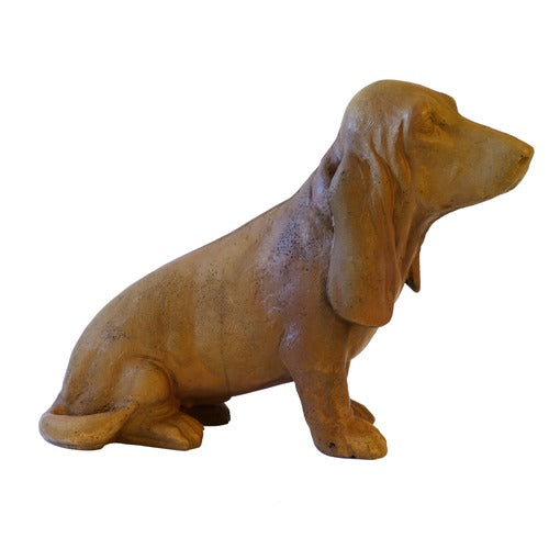 Basset Hound Dog Garden Statue (18 - Inch) Side View