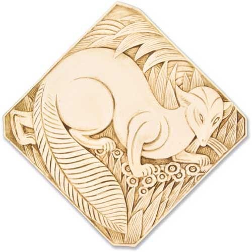 Crouching Fox Relief Outdoor/Indoor Statue