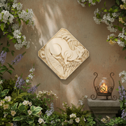 Crouching Fox Garden Statue (18 - Inch) Side Angle