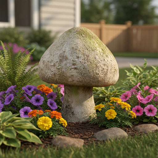 Wild Mushroom Statue (8 - Inch) Side Angle