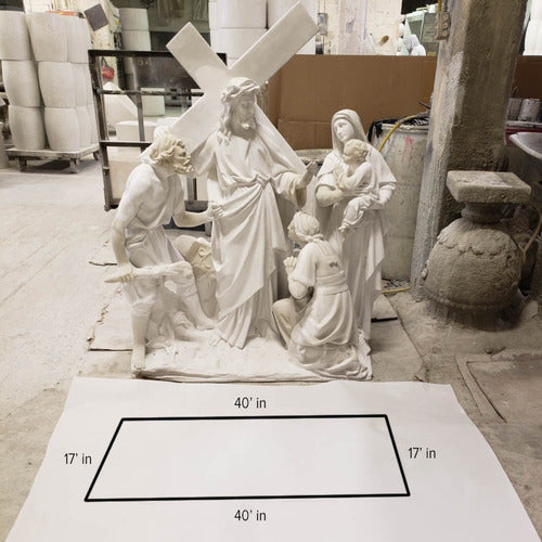 Jesus Speaks to the Woman Station 8 Outdoor/Indoor Statue