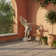 Saint Michael with Sword and Fire Statue (38 - Inch) Side Angle