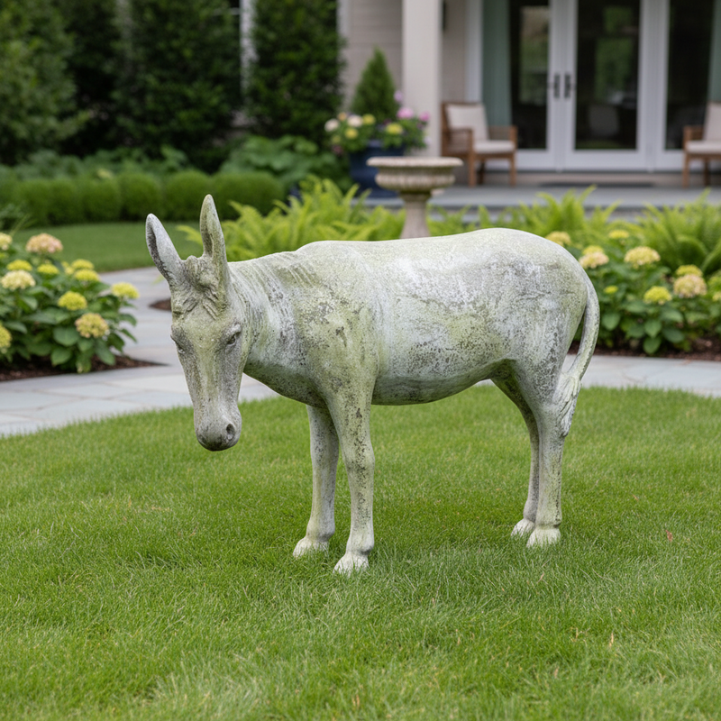 Donkey Mule Garden Statue (40-Inch)