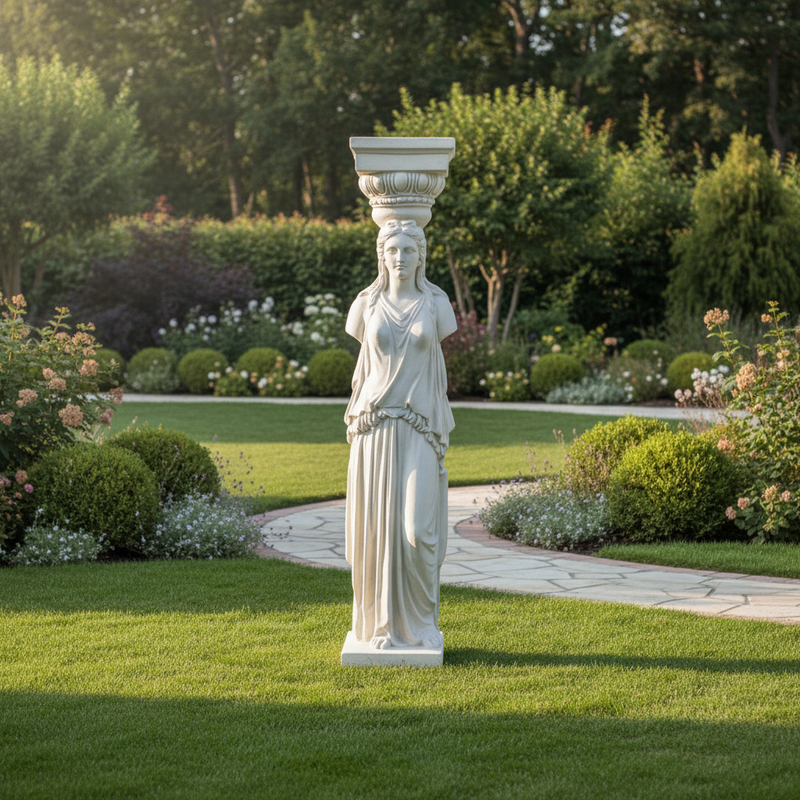 Athenian Caryatid Outdoor Statue (78-Inch)