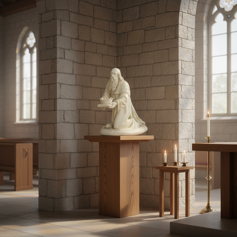 King Balthasar Religious Statue (20 - Inch) Side Angle