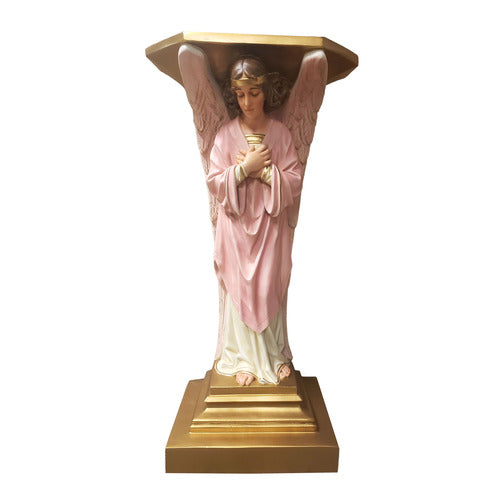 Devotion Angel Cross Ped. 38 Outdoor/Indoor Statue