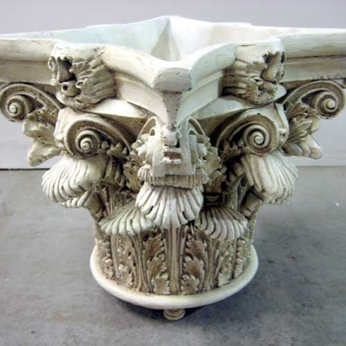 Corinthian Round Planter Outdoor/Indoor Statue