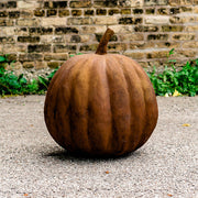 Pumpkin Garden Statue (14 - Inch) Side View