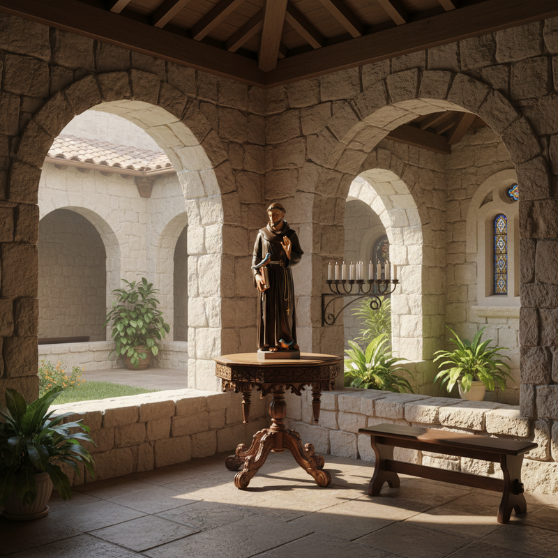 Saint Francis Religious Statue (37 - Inch) Side Angle