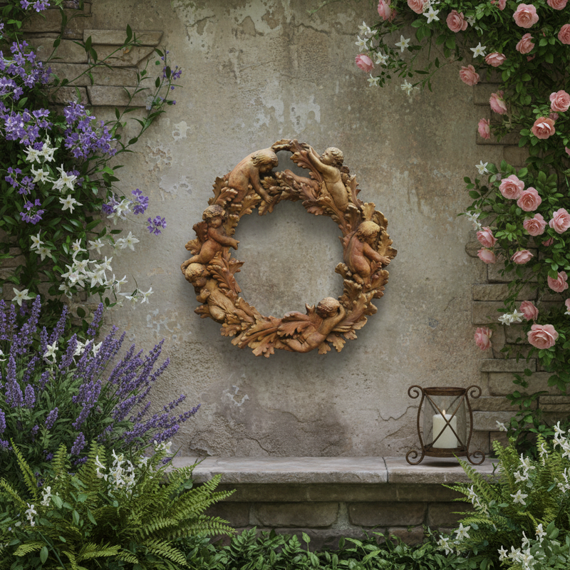 Babies In Leaves-Large (30-Inch)