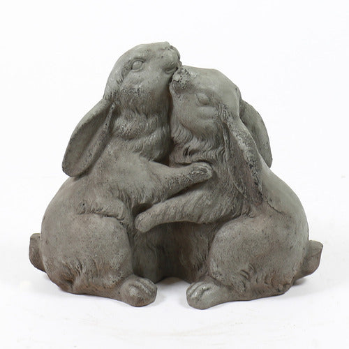 Hugging Bunnies Garden Statue (10.82 - Inch)