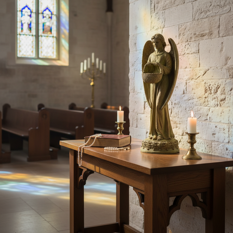 Angel With Basket Garden Statue (26-Inch)