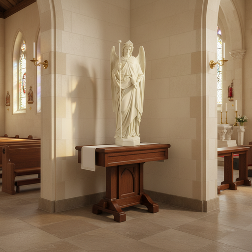 Large Winged Church Angel Outdoor Statue (58 - Inch) Side Angle