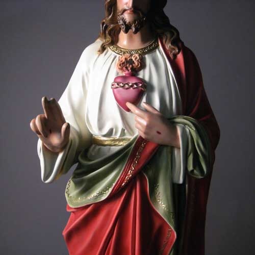 Sacred Heart Jesus Hand Raised Statue (52-Inch)