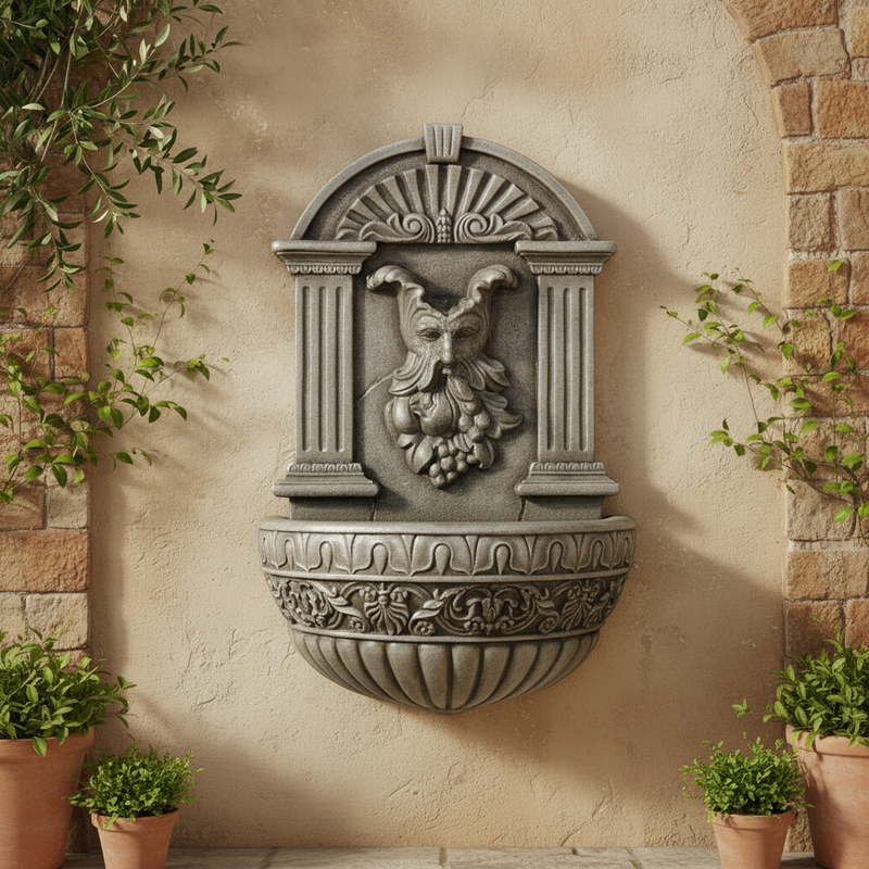 Fruit Wall Fountain (28 - Inch) Side Angle