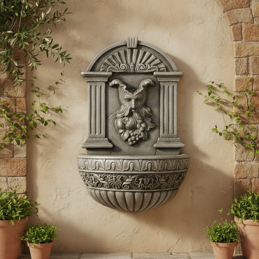 Fruit Wall Fountain (28 - Inch) Side Angle
