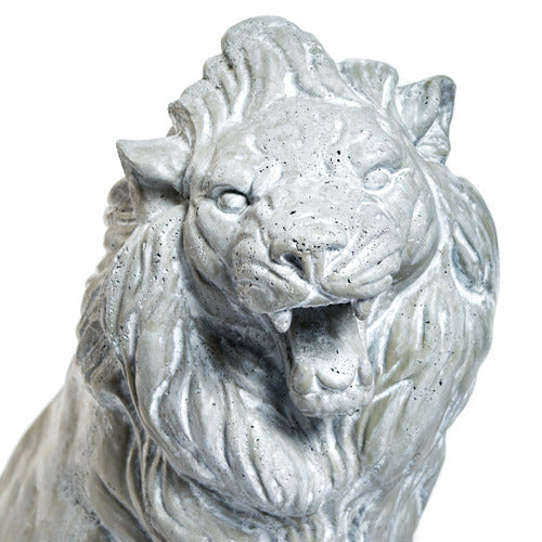 Sitting Lion Garden Statue (23 - Inch) Side View