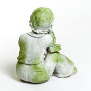 Boy W Kitten Book Statue (17 - Inch) Side View
