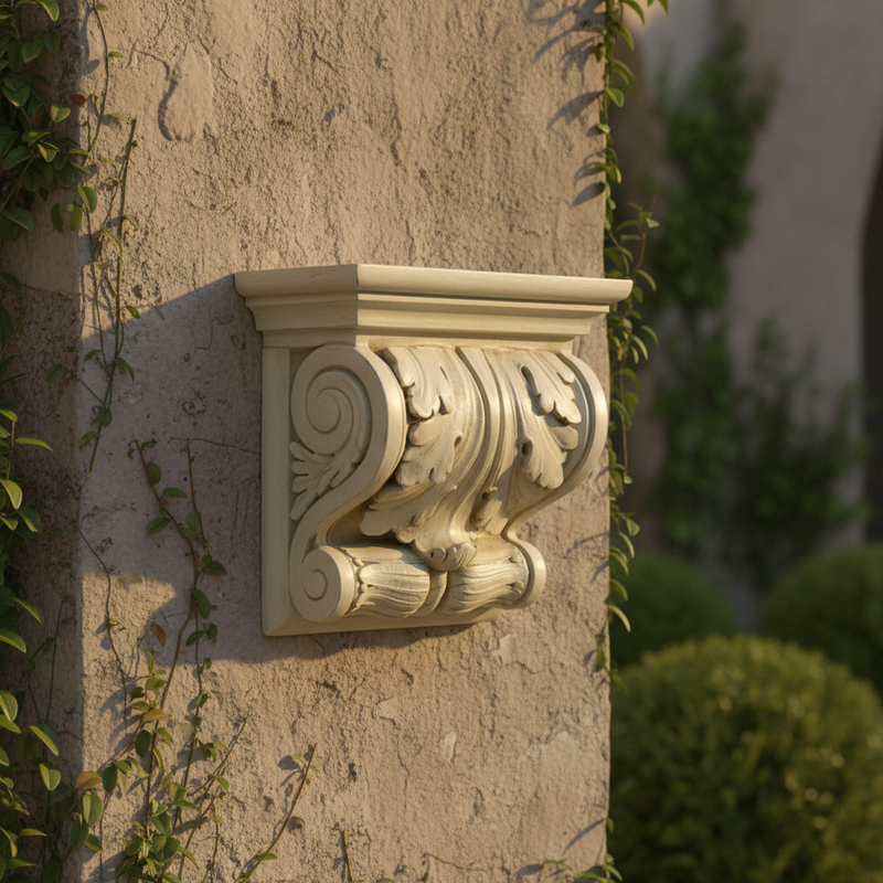 Hennsley Scroll Outdoor Bracket (21 - Inch) Side Angle