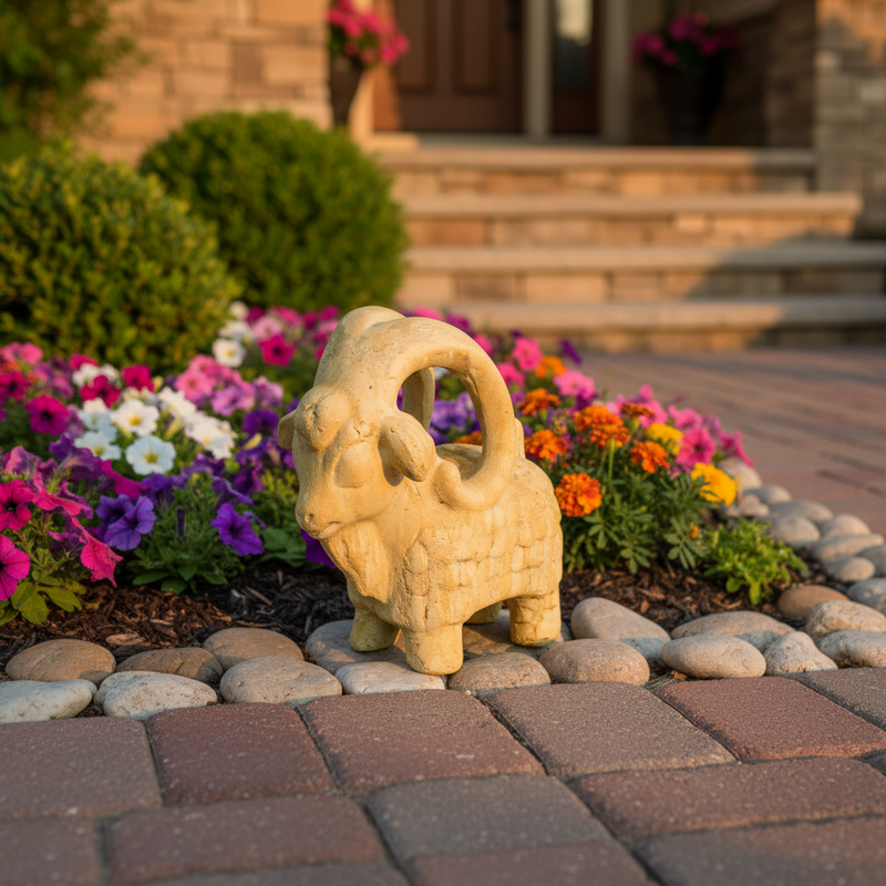 Ram Standing Garden Statue (11-Inch)