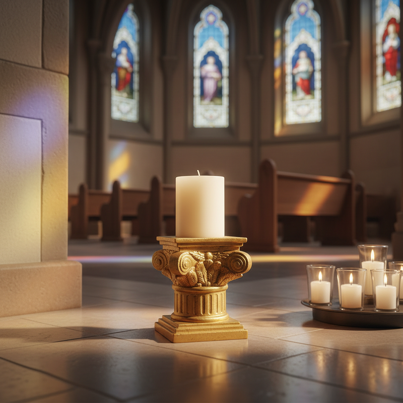 Kyle Riser Religious Candleholder Statue (6-Inch)