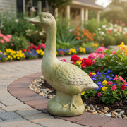 Feathered Goose Bird Garden Statue (21 - Inch) Side Angle