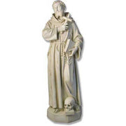 Saint Francis with Skull and Cross Statue (63 - Inch)
