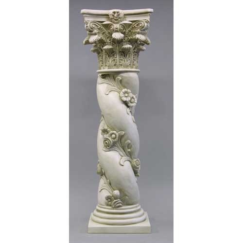 Twisted Rose Pedestal Outdoor/Indoor Statue