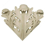 Ornate corner molding with classical acanthus leaf motif, featuring old world European and Baroque decorative detailing.