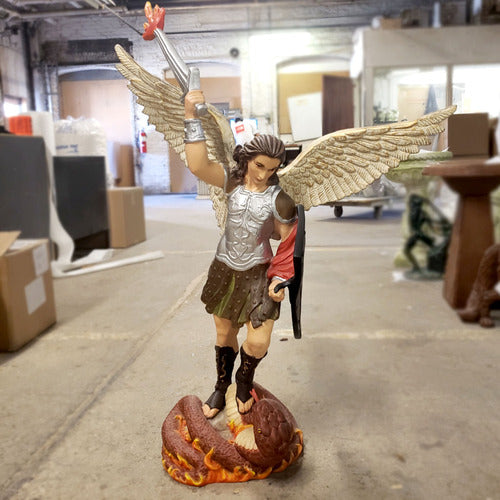 St. Michael W/Sword Fire 38 Outdoor/Indoor Statue