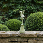 Dove Finial Outdoor Statue (24 - Inch) Side Angle
