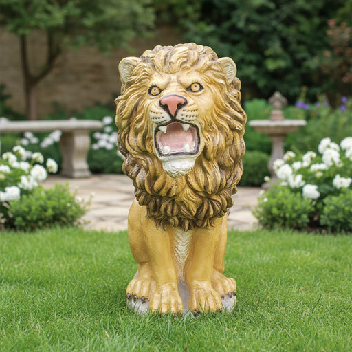 Lion Garden Statue (30 - Inch) Side Angle