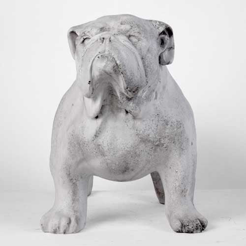 Bulldog Dog Garden Statue (17 - Inch) Side View