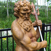 Neptune With Trident Statue (65 - Inch) Side View