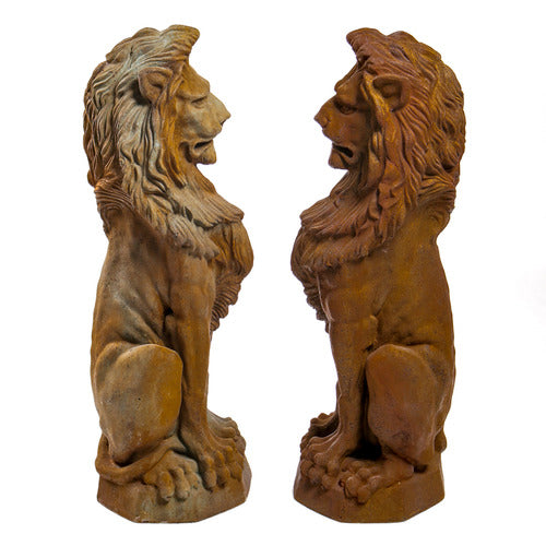 Guardian Lion Garden Statue (31 - Inch) Side View