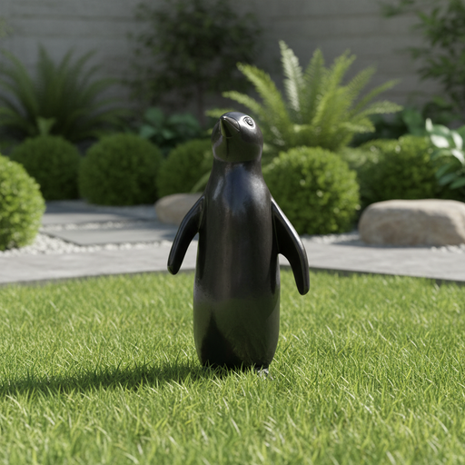 Penguin Garden Statue (37 - Inch) Side Angle