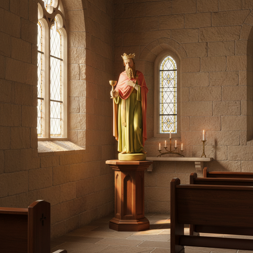 King with Myrrh Nativity Statue (39 - Inch) Side Angle