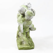 Cherub statue with children Outdoor Statue (23 - Inch) Side Angle View