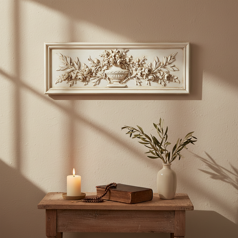 Rose Urn Relief Outdoor (33-Inch)