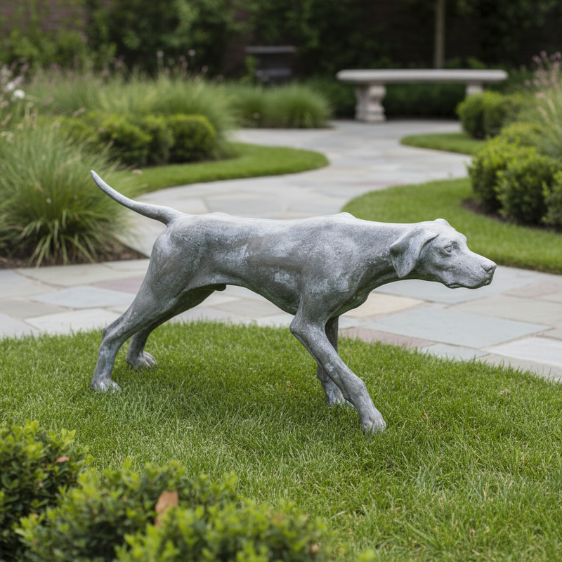 Pointer Spaniel Dog Garden Statue (51 - Inch) Side Angle