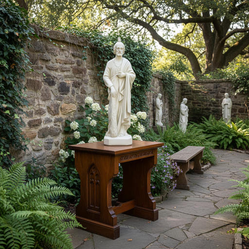 Saint Jude Garden Statue (36 - Inch) Side Angle