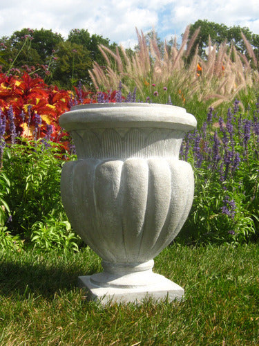 Carved Stadium Urn 20  H Outdoor/Indoor Statue