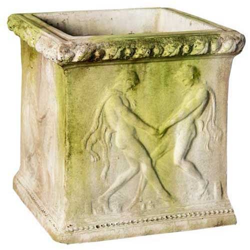 Grape Crushers Square Pot 15' Outdoor/Indoor Statue
